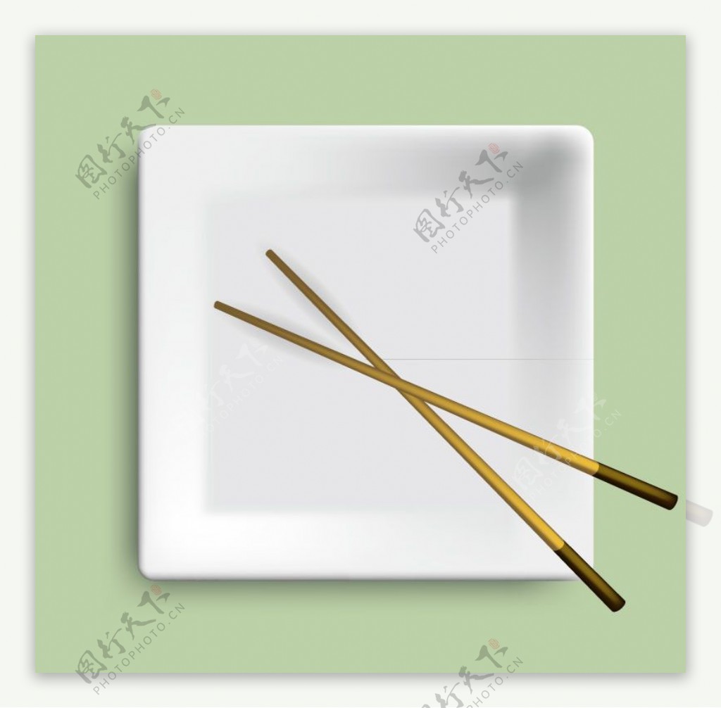 餐盘与筷子设计矢量素材