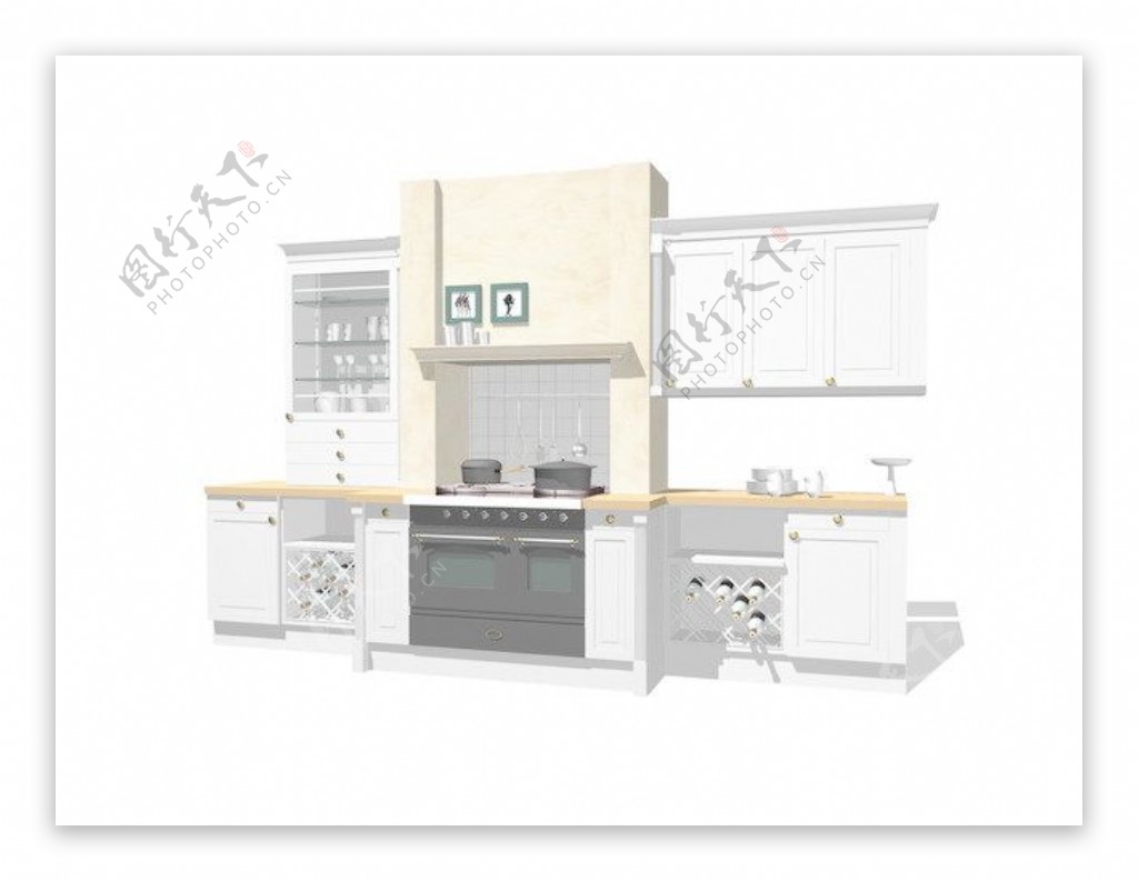 室内设计厨房餐厅3d素材室内设计22