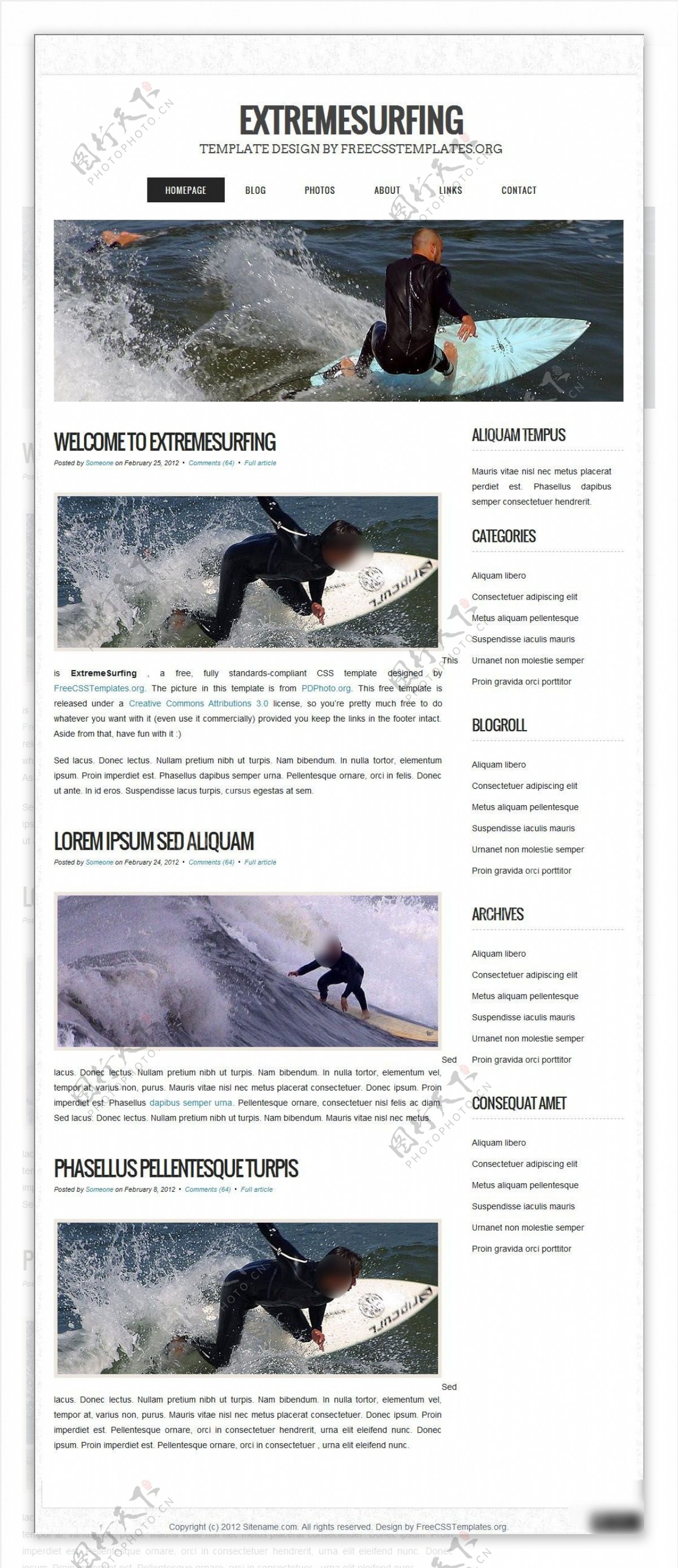 冲浪旅游类网页设计
