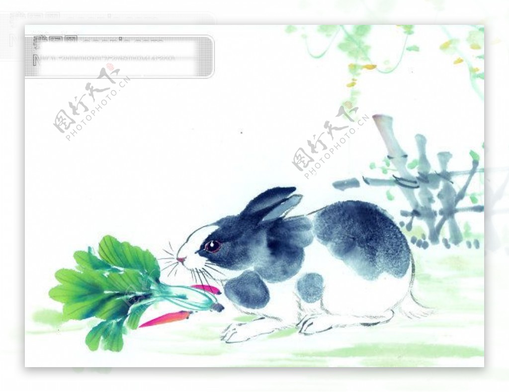 古图动物绘画兔子