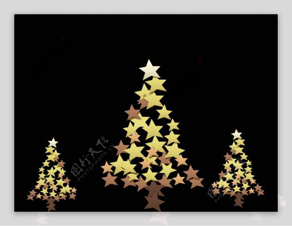 金色圣诞树节庆主题PPT模板