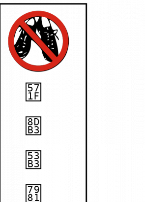 没有鞋标志在日本矢量图像