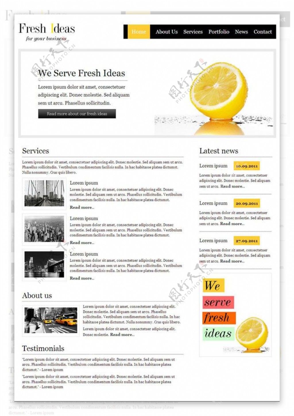企业CSS网页模板
