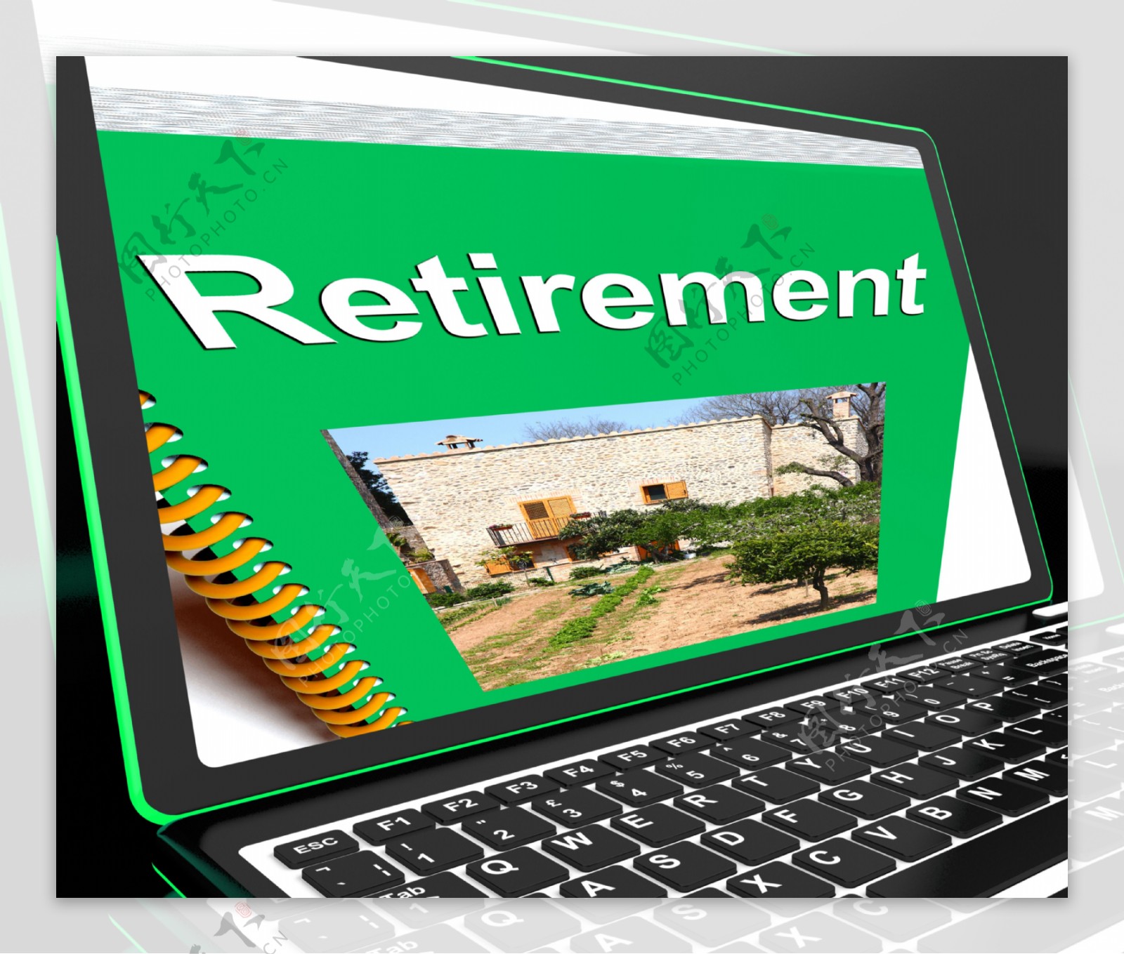 本书对笔记本电脑的显示退休养老金计划