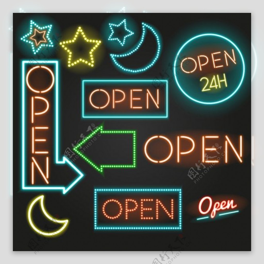 荧光标志图片素材-编号05155284-图行天下