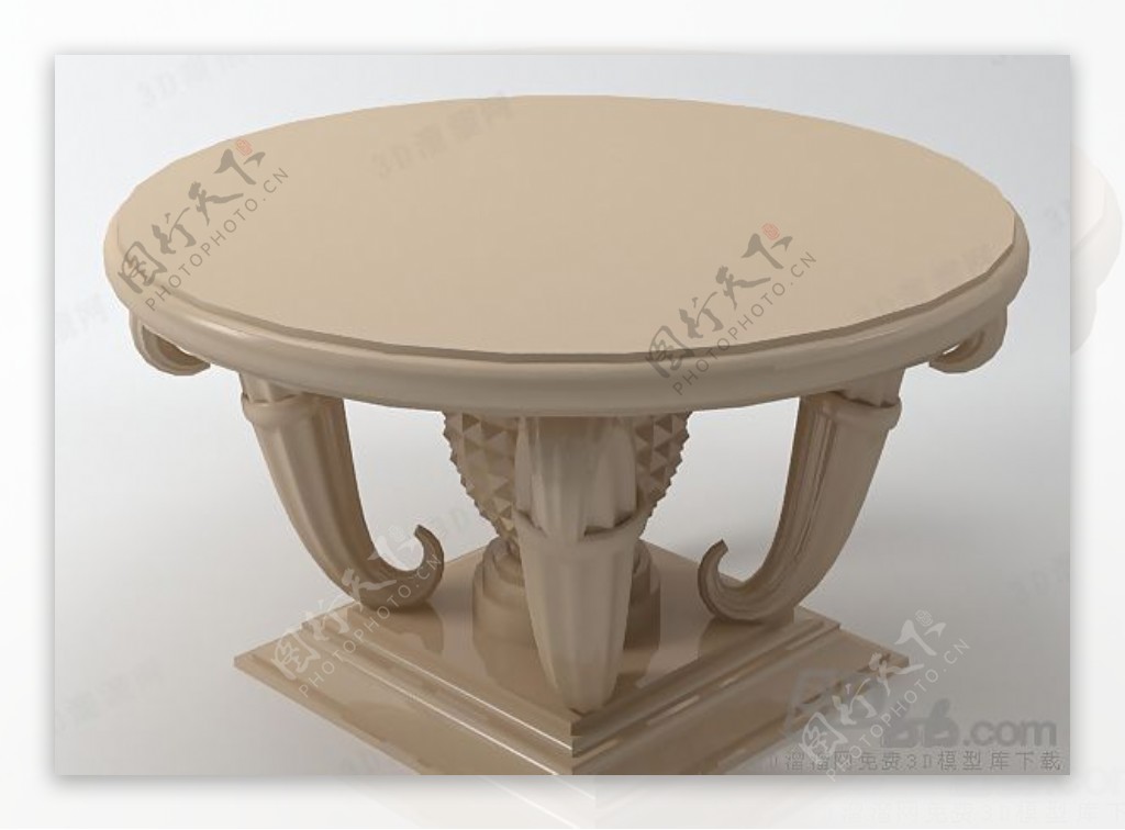 3D石桌模型