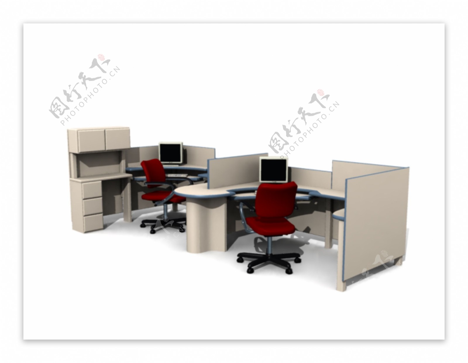 办公家具之办公单元0043D模型