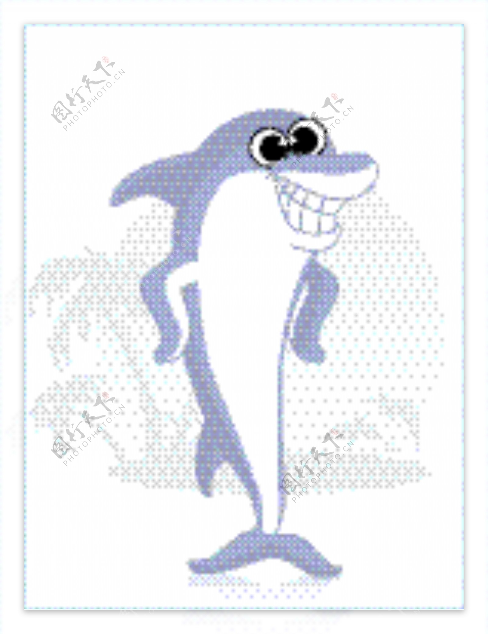 矢量卡通海豚的插图