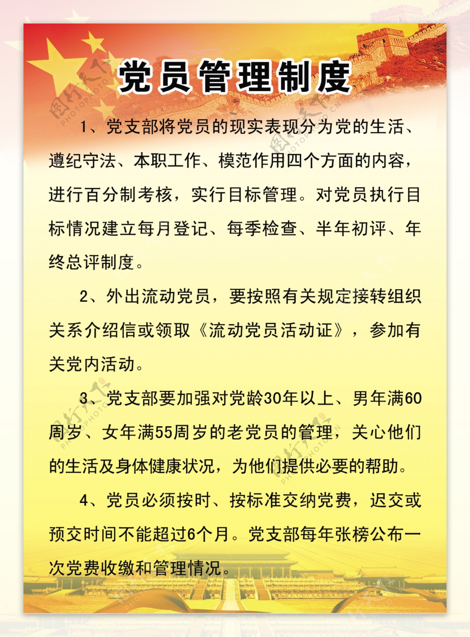 党员管理制度图片