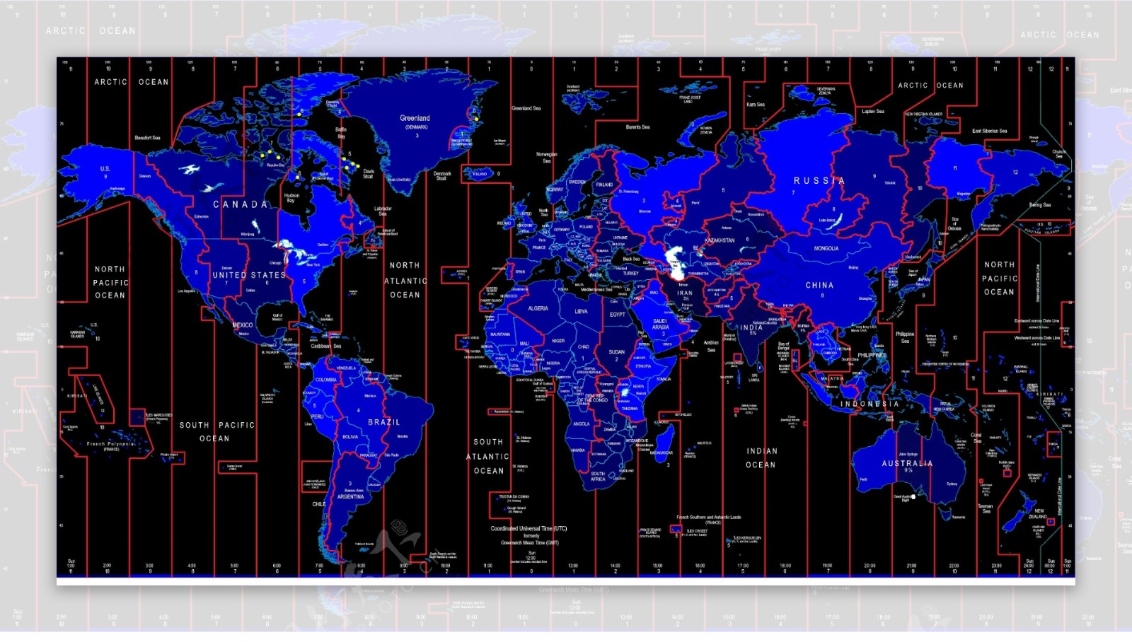 LOGO矢量世界时区图
