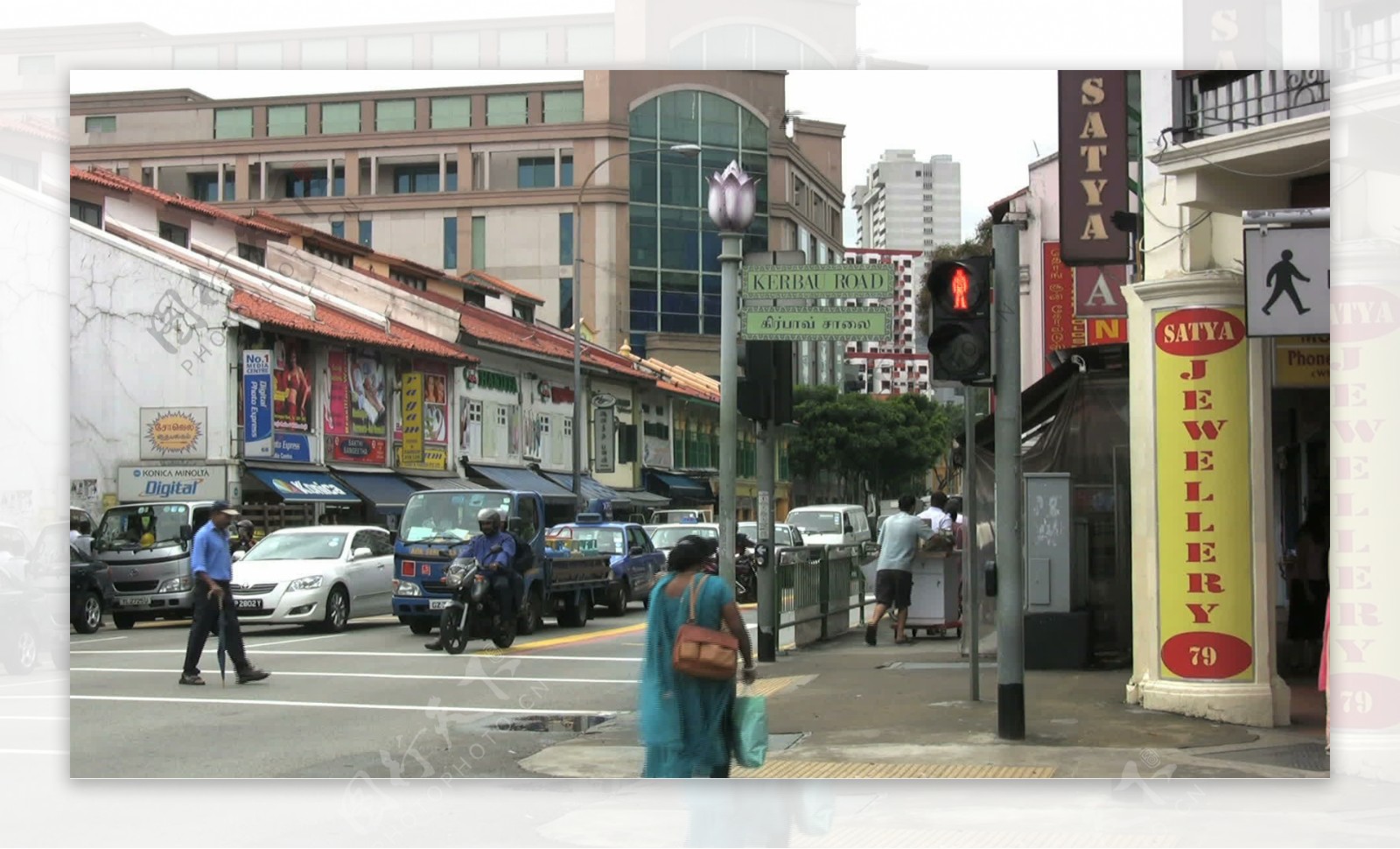 在新加坡小印度大街股票视频视频免费下载