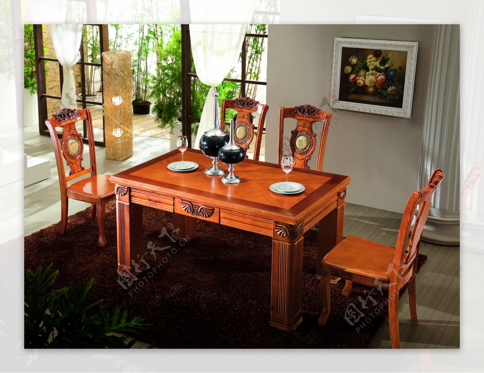 实木餐台餐椅图片实木餐台餐椅背景