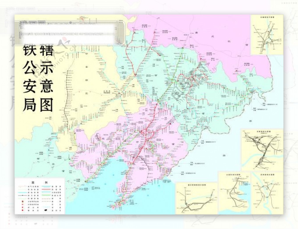 辽宁省沈阳铁路矢量地图