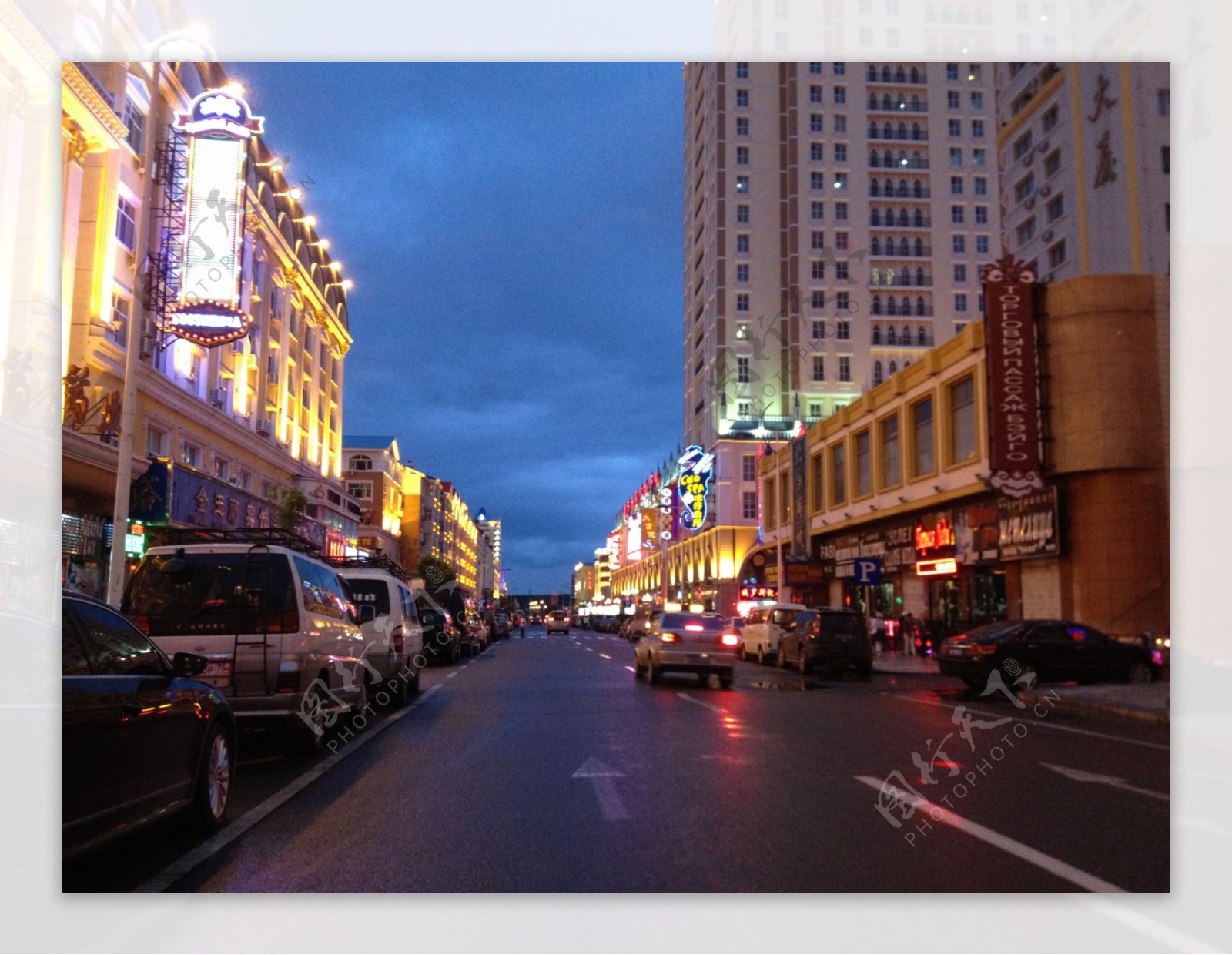 满洲里夜景图片