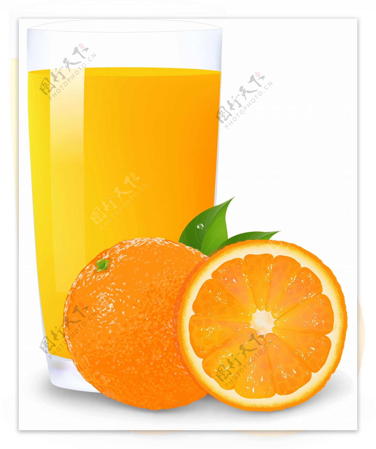 桔子橙子橙汁图片