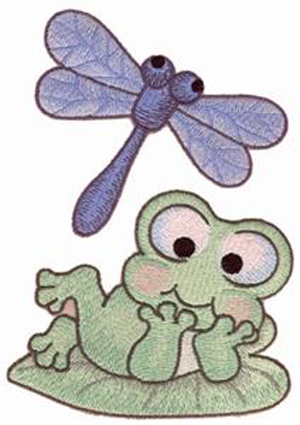 绣花动物昆虫蜻蜓卡通免费素材