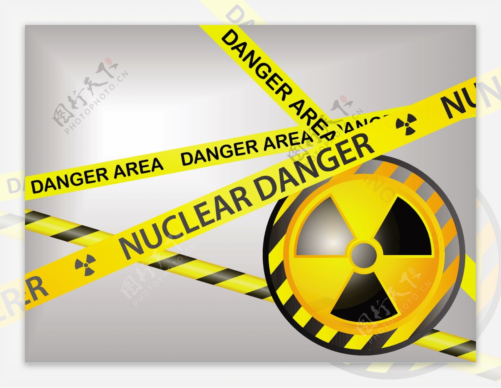 核辐射安全警示背景矢量素材