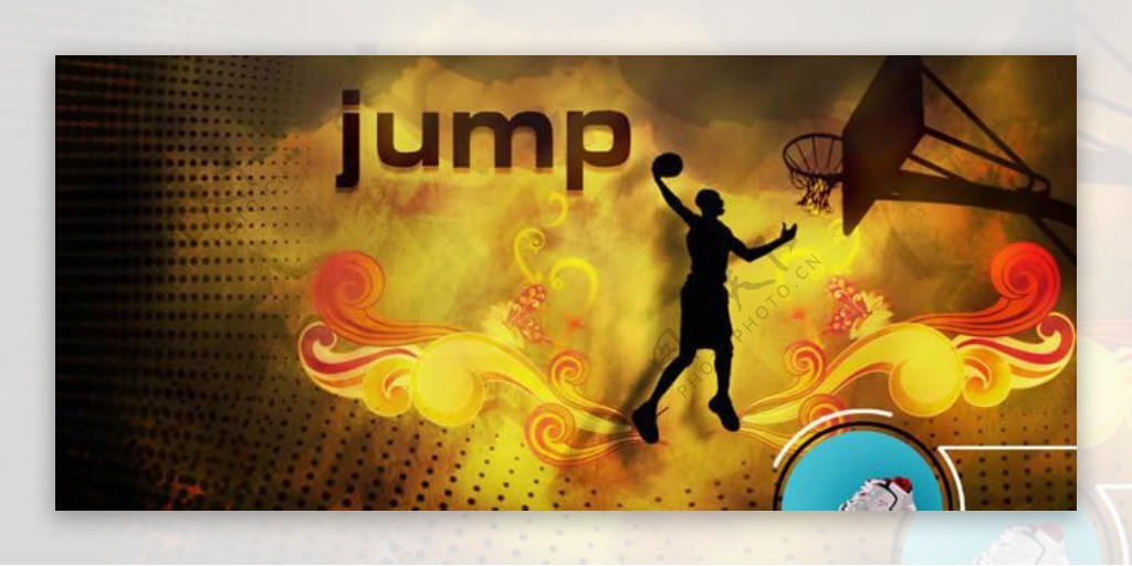 篮球赛宣传海报背景psd素材