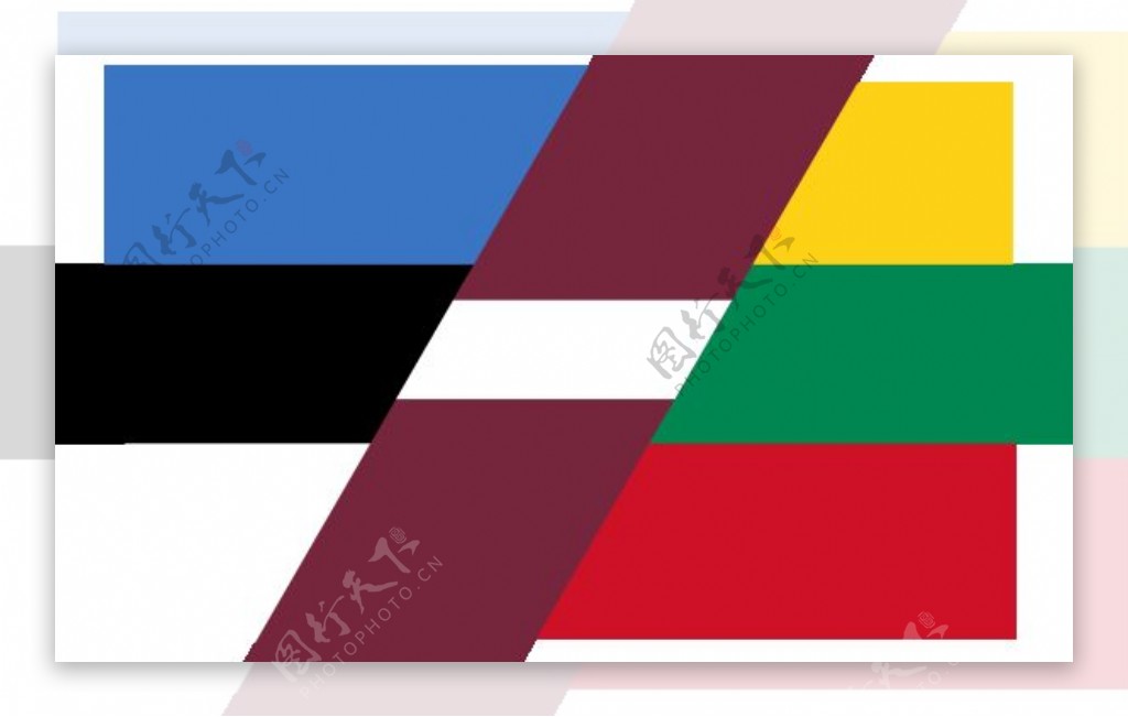 波罗的海国家拼凑剪贴画国旗