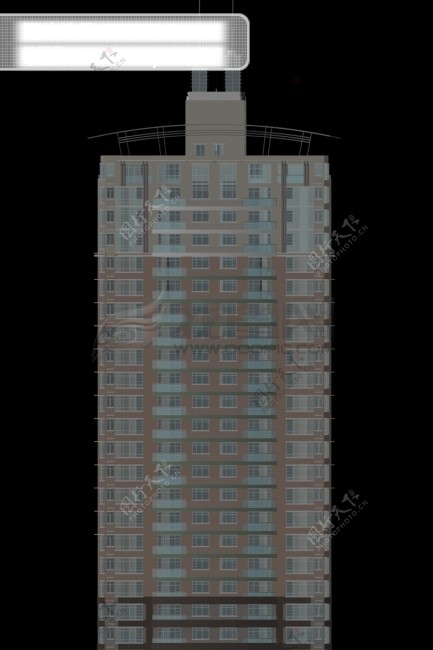 3d高层公寓楼