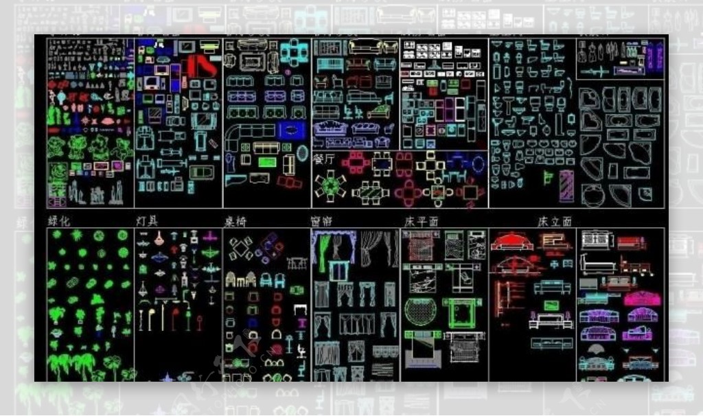 室内cad综合图库图片