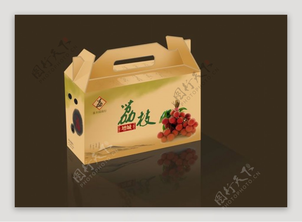 手提式水果包装盒设计PSD素材