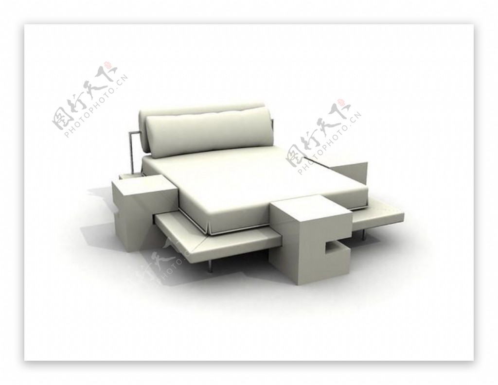 现代床3d模型家具效果图115