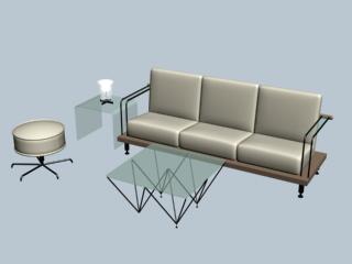 沙发组合3d模型家具效果图64
