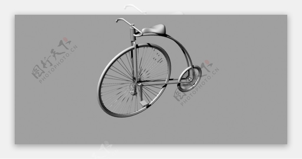 古典自行车3d模型