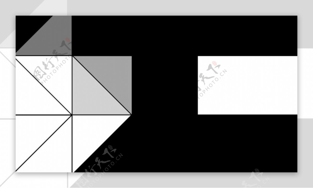 三角形黑白屏幕分割遮罩视频素材03