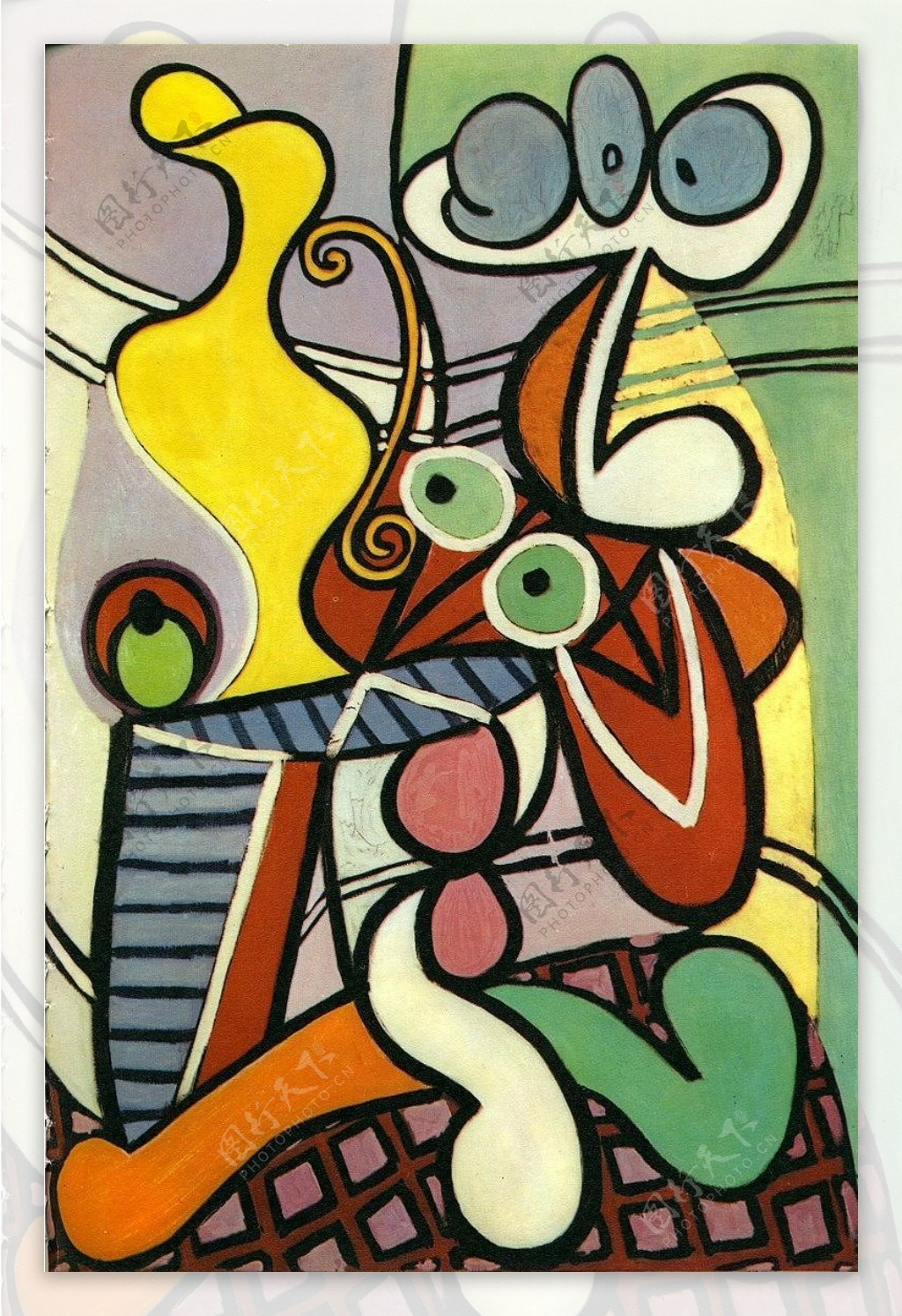 1931Grandenaturemorteaugu淇絠don西班牙画家巴勃罗毕加索抽象油画人物人体油画装饰画