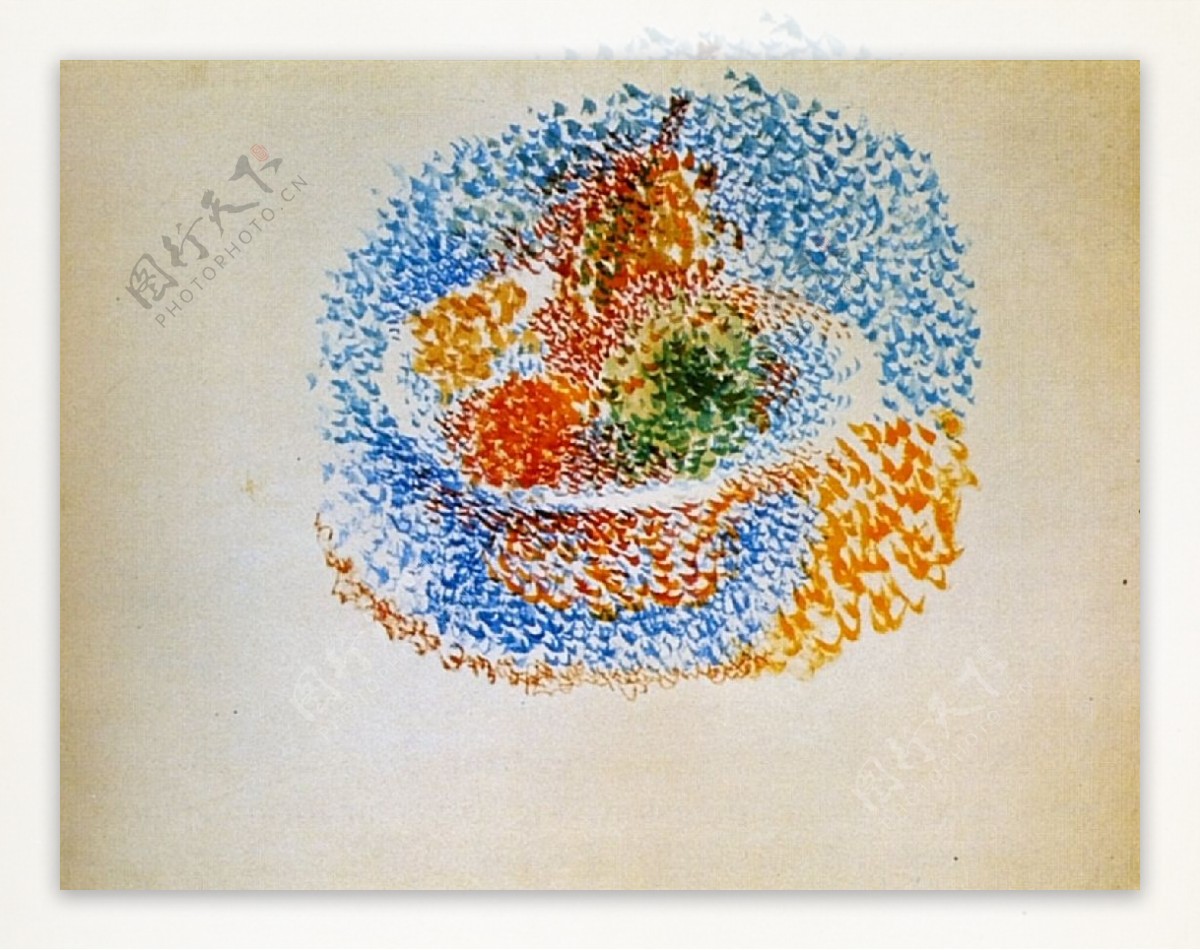 1917Compotieravecfruits西班牙画家巴勃罗毕加索抽象油画人物人体油画装饰画