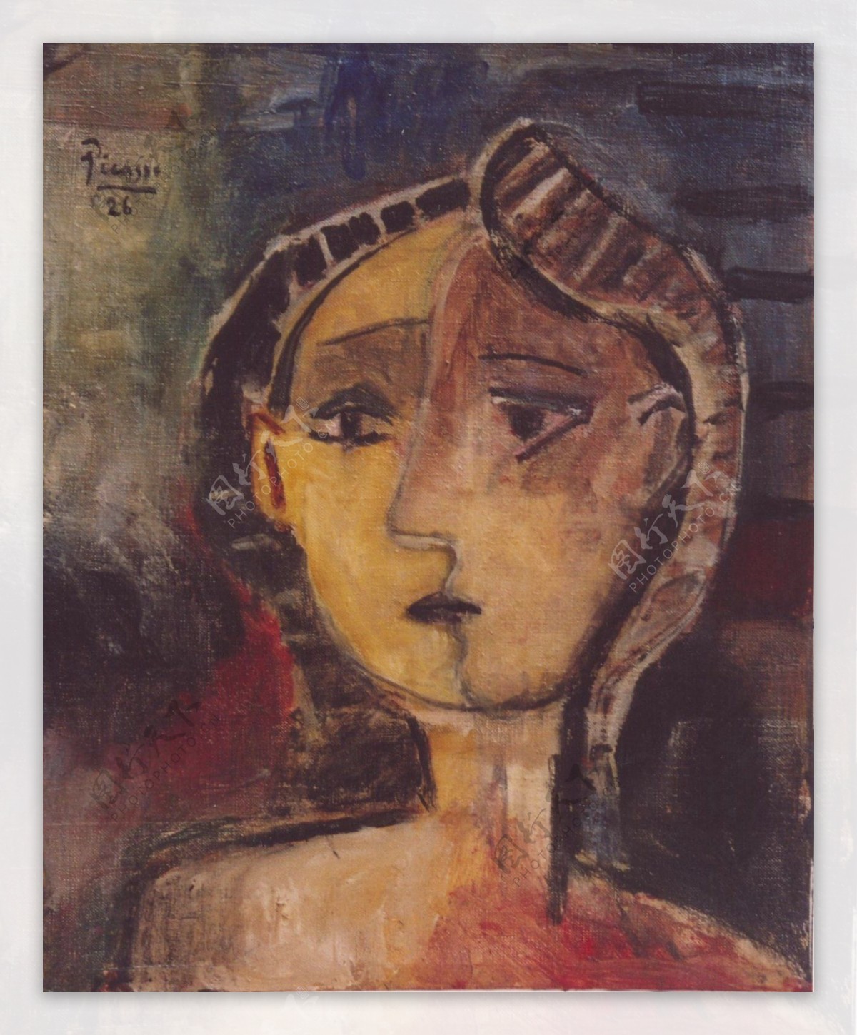 1926Bustedefemme西班牙画家巴勃罗毕加索抽象油画人物人体油画装饰画