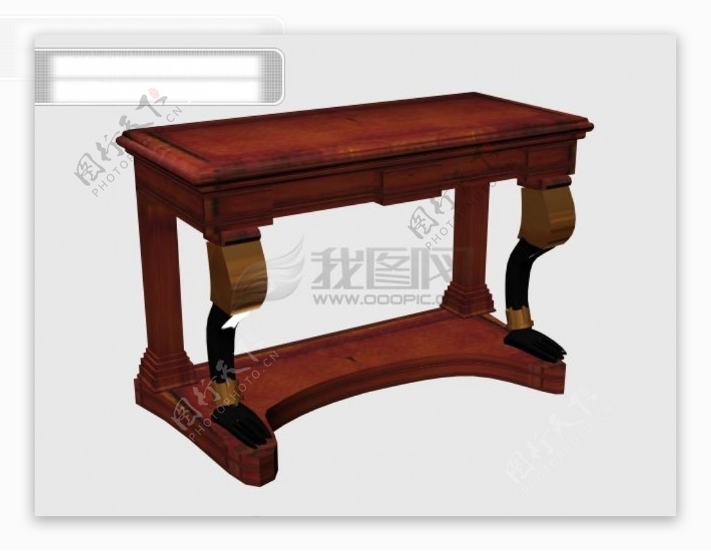 3d古朴木桌