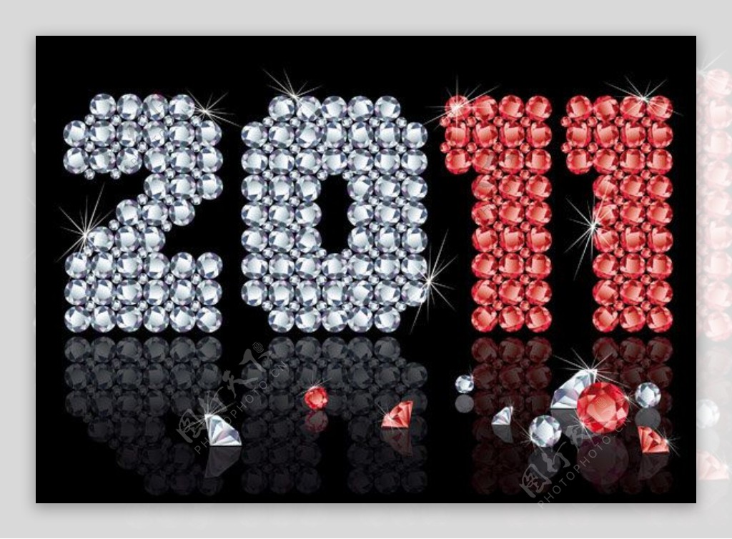 2011钻石字体红宝石