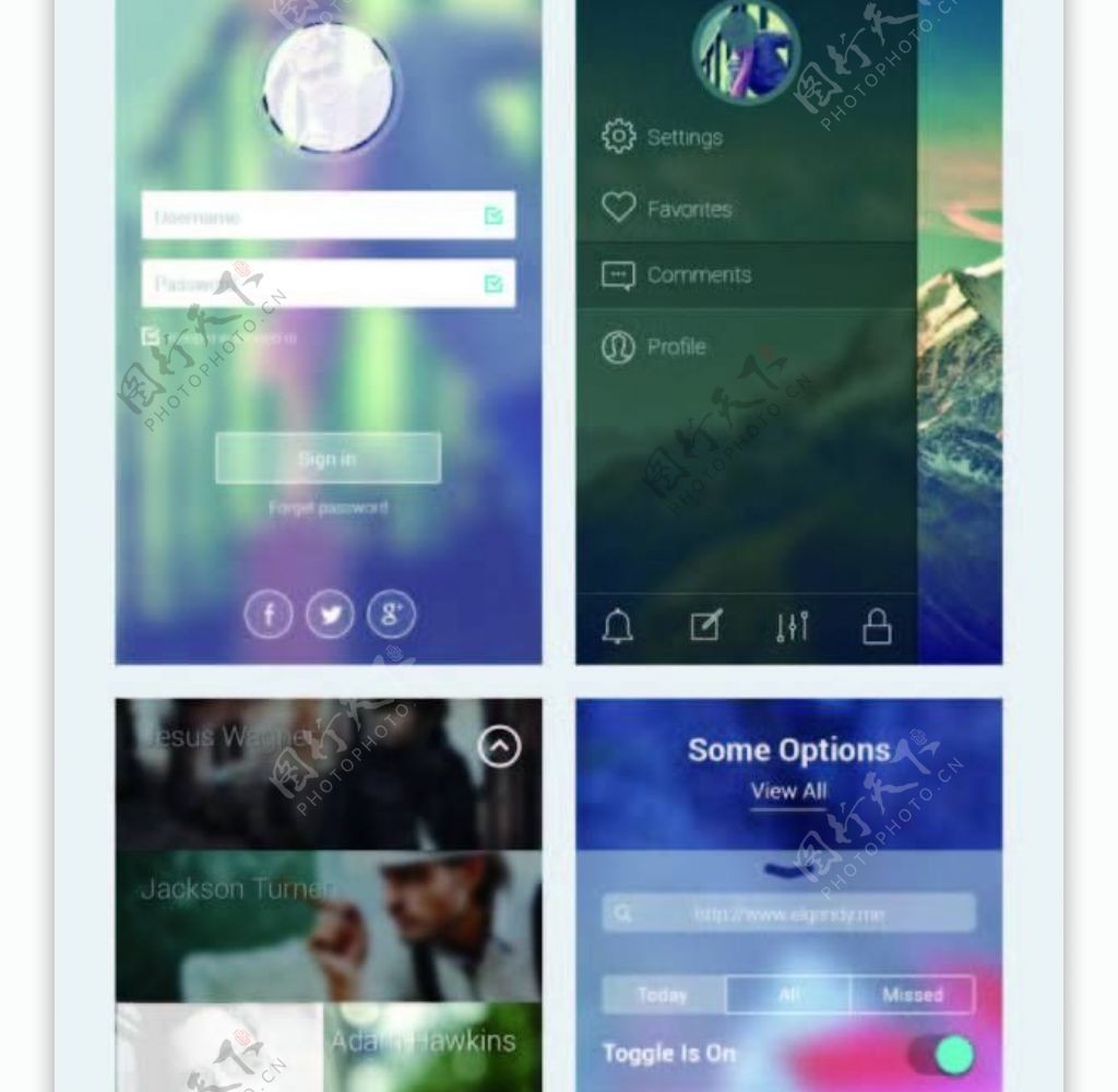 iOS7风格手机界面