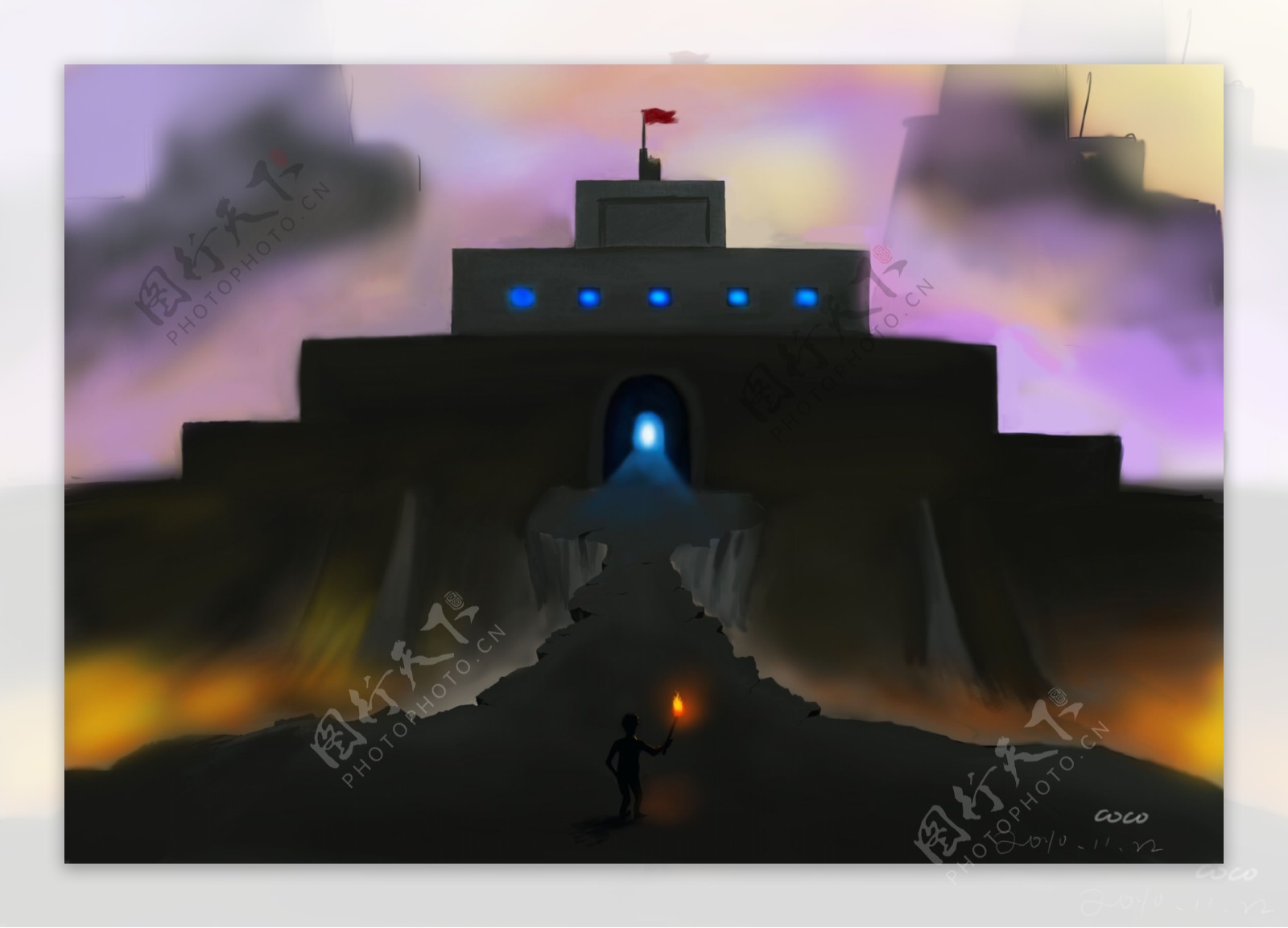 城堡插画图图片