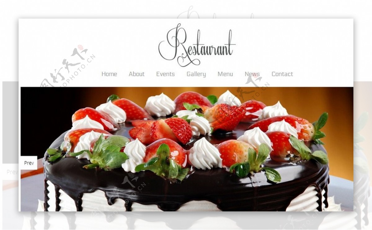 简约高级海鲜餐厅网页模板