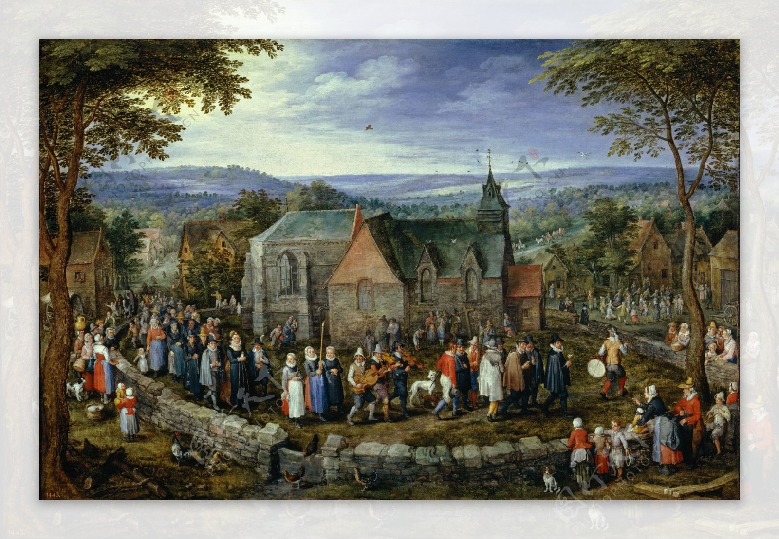 BruegheltheElderJanCountryWeddingCa.1612高清西方古典人物宗教人物神话人物巴洛克艺术油画装饰画