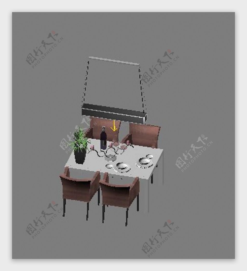 餐桌模型现代餐桌图片