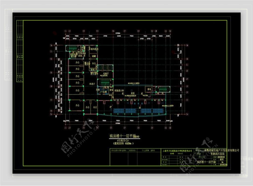 病房楼十一层平面CAD图纸