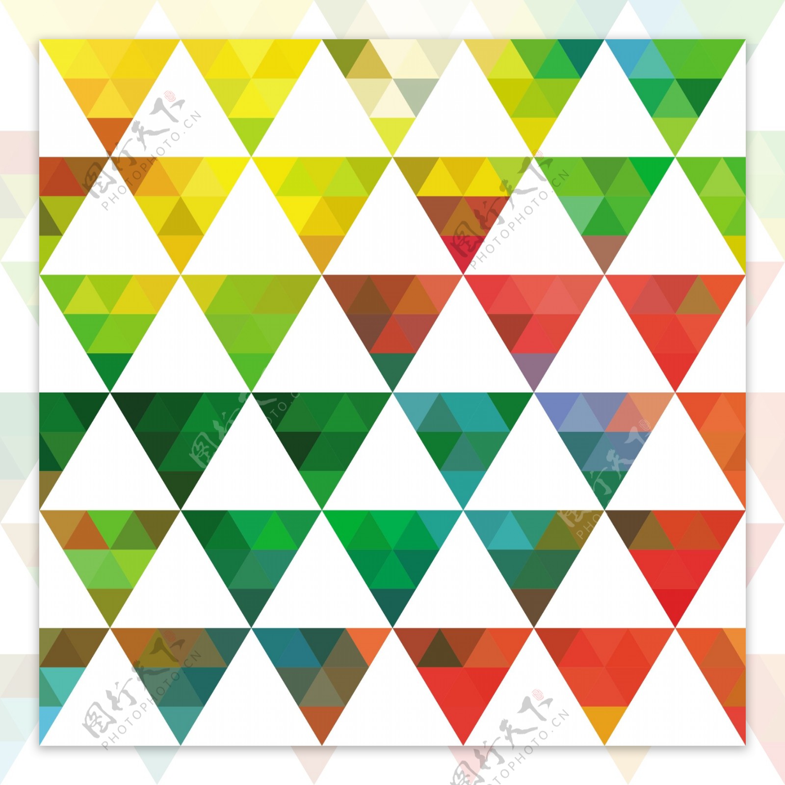 三角形的几何图案形状的彩色马赛克的背景几何时髦的复古的背景