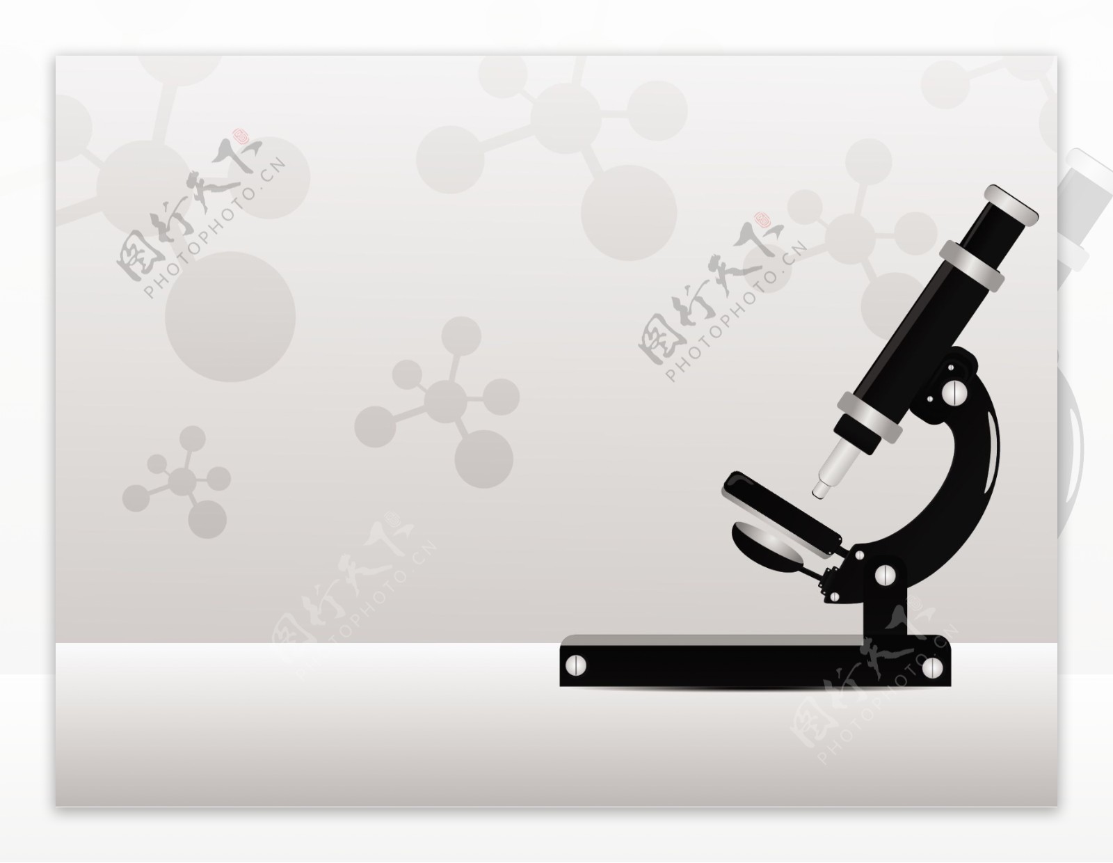 载体分子医学背景的显微镜