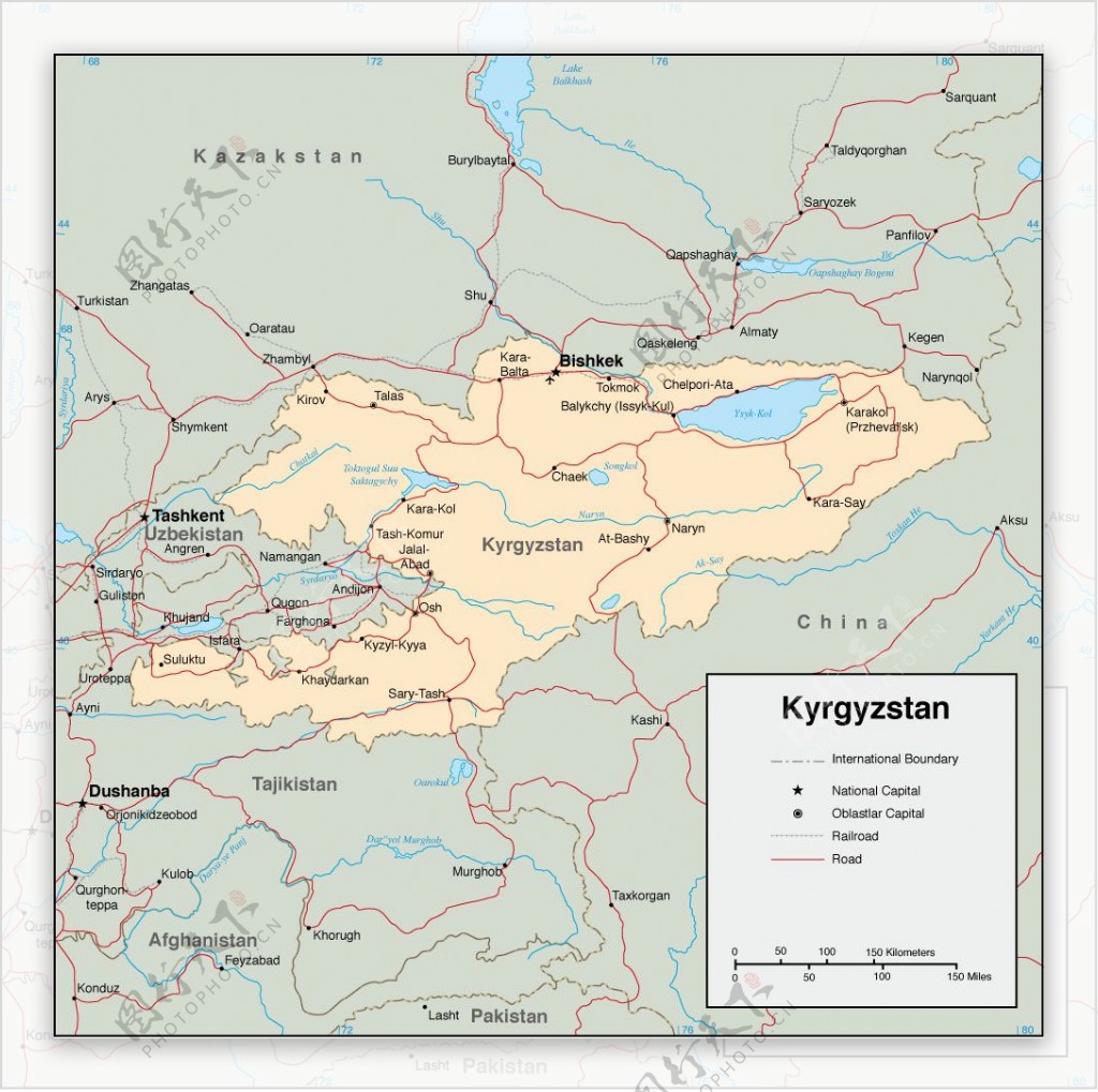 吉尔吉斯斯坦地图