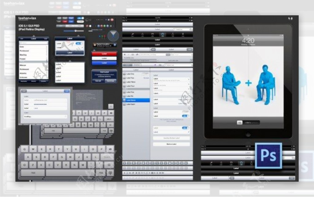 iPad界面设计psd素材