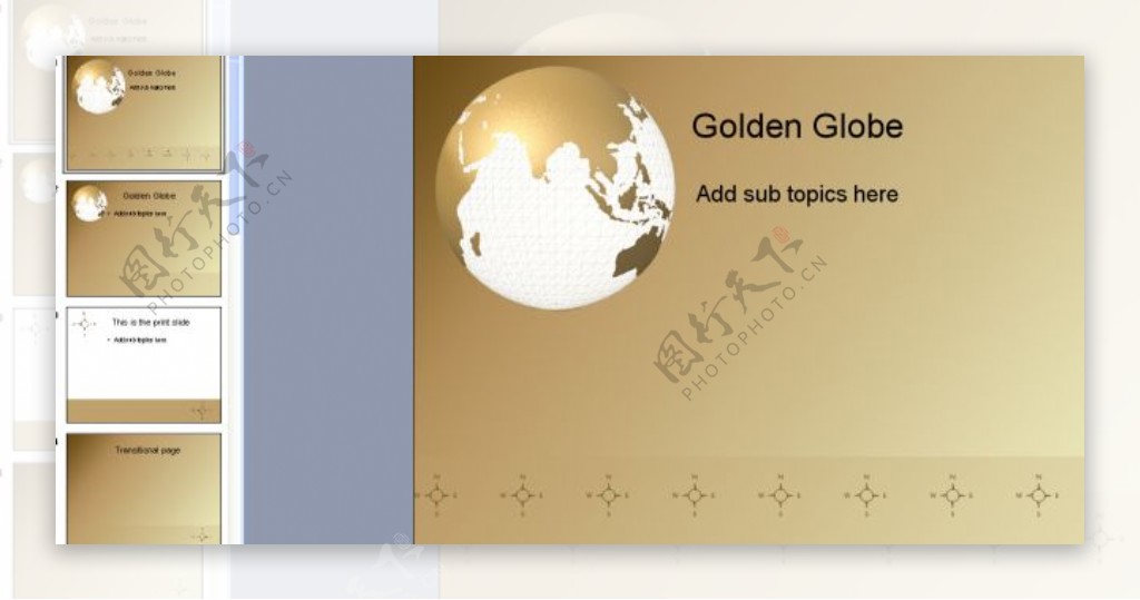 goldenglobePPT模板