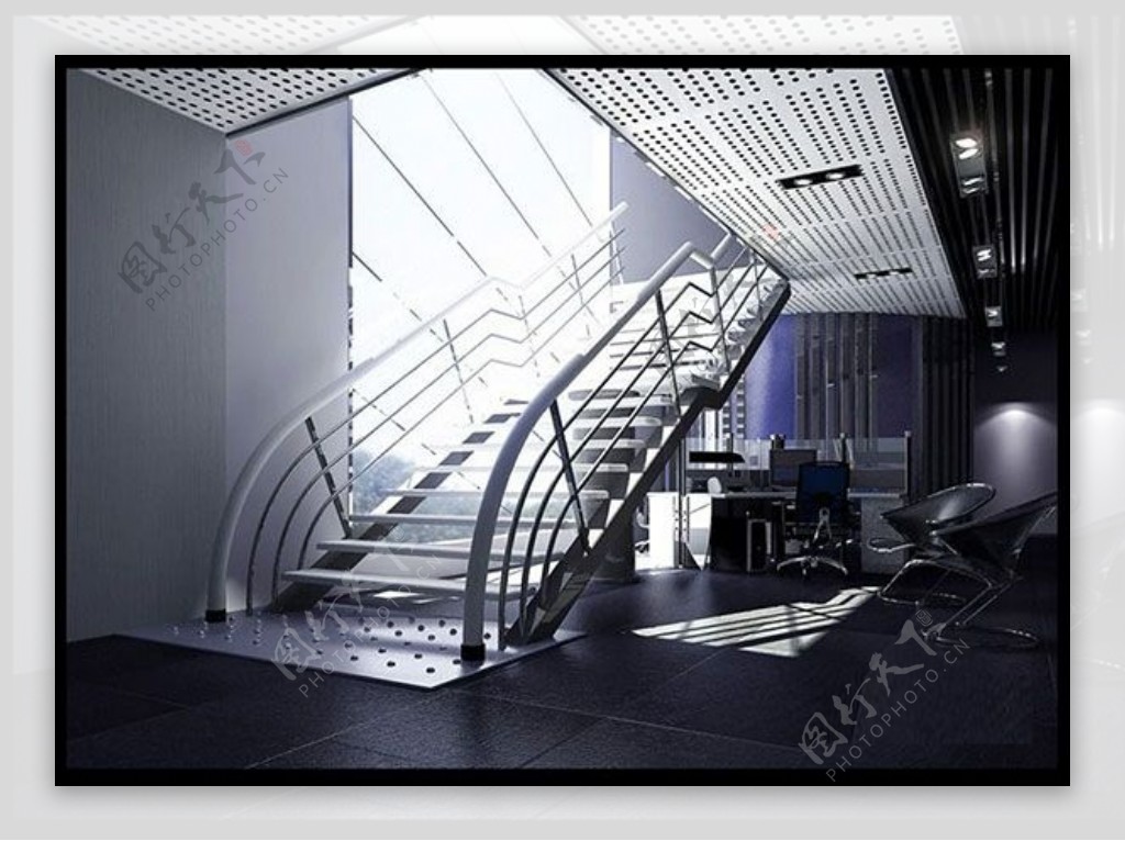 楼梯空间模型设计3d模型免费下载