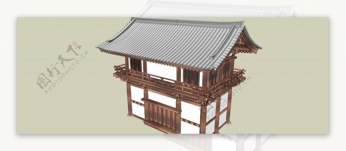 SketchUp精品模型中式景观建筑
