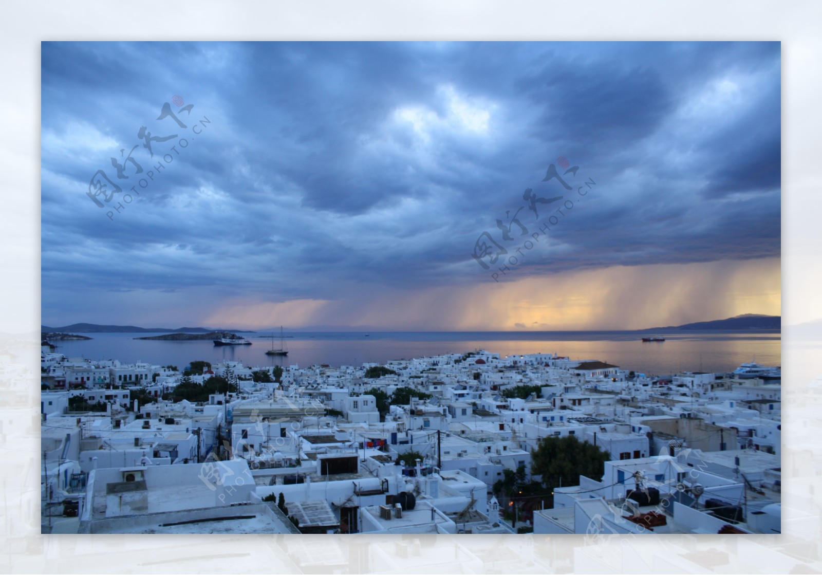 爱琴海白色小屋图片