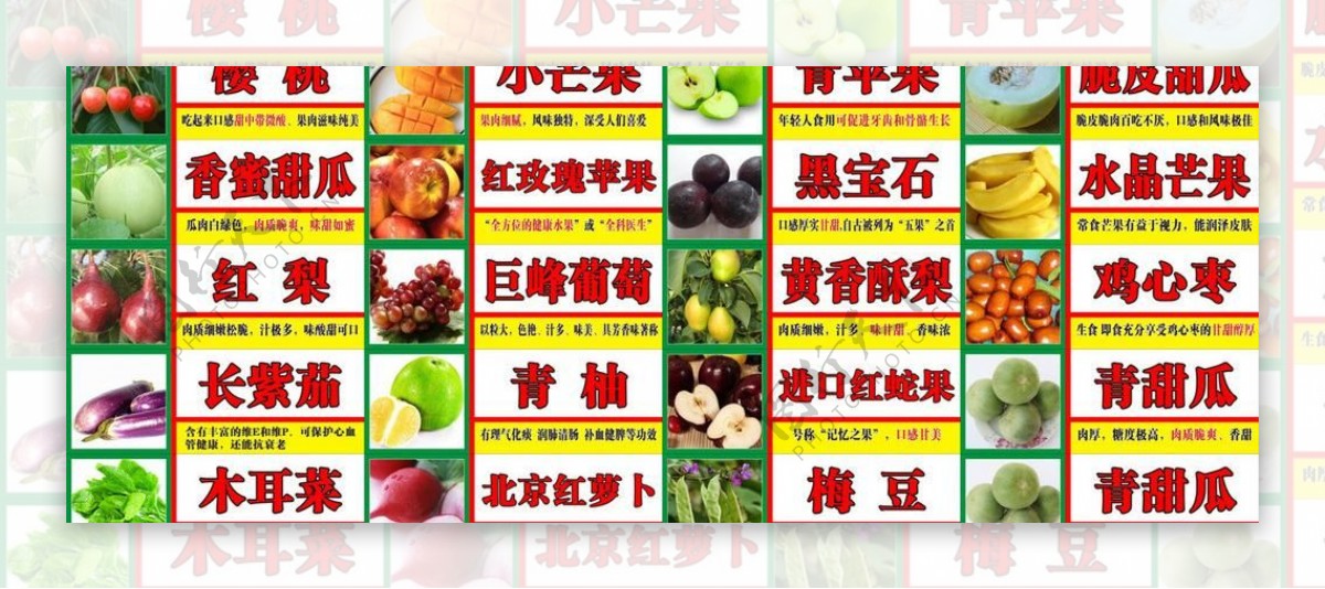 蔬菜水果品名图片